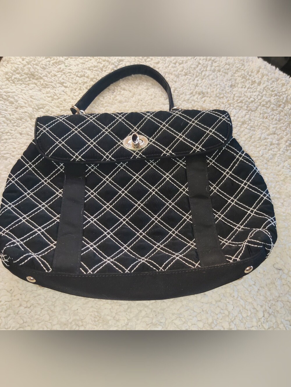 Vera Bradley "Spectator" Microfiber Turn-Lock Handbag